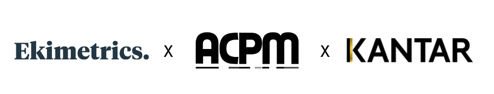 logos Ekemetrics x ACPM x Kantar